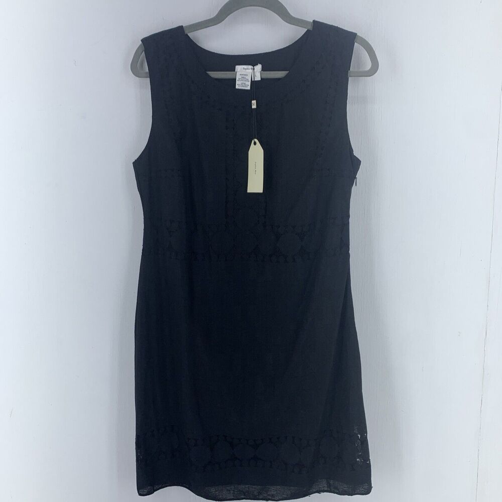 Sophie‎ Max Womens Large Viola Dress LBD Cottagecore Preppy Whimsy Goth Black
